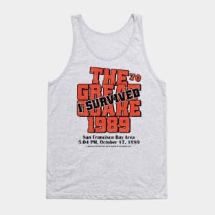 I Survived The Great Quake Vintage 80s 1989 Earthquake Tank Top